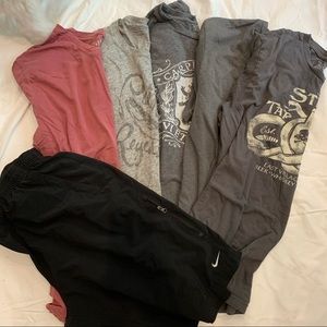 Sz L Men’s summer lot: 5 tees and shorts. CHEAP!